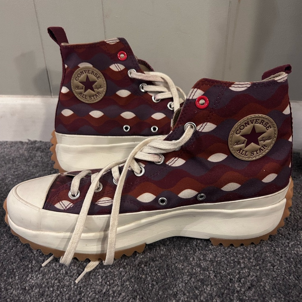 Converse Platform High Twisted Classics sneakers Dark Beetroot colorway